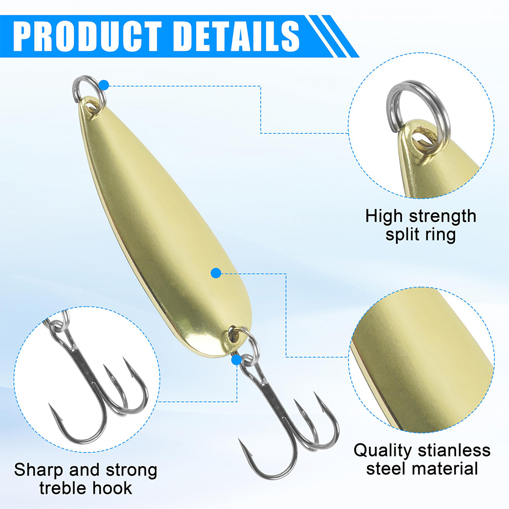 5Pcs Fishing Spoons Metal Fish - đánh giá và giá Fishing Hook Treble