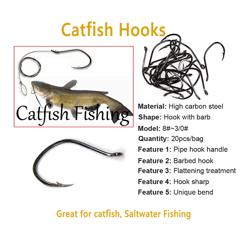 Wifreo 20 Chiếc Hình Chữ V Cá  - đánh giá và giá Fishing Hook Barbless
